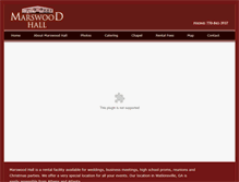 Tablet Screenshot of marswoodhall.org